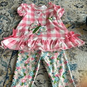 Adorable Spring outfit. Size L =5t